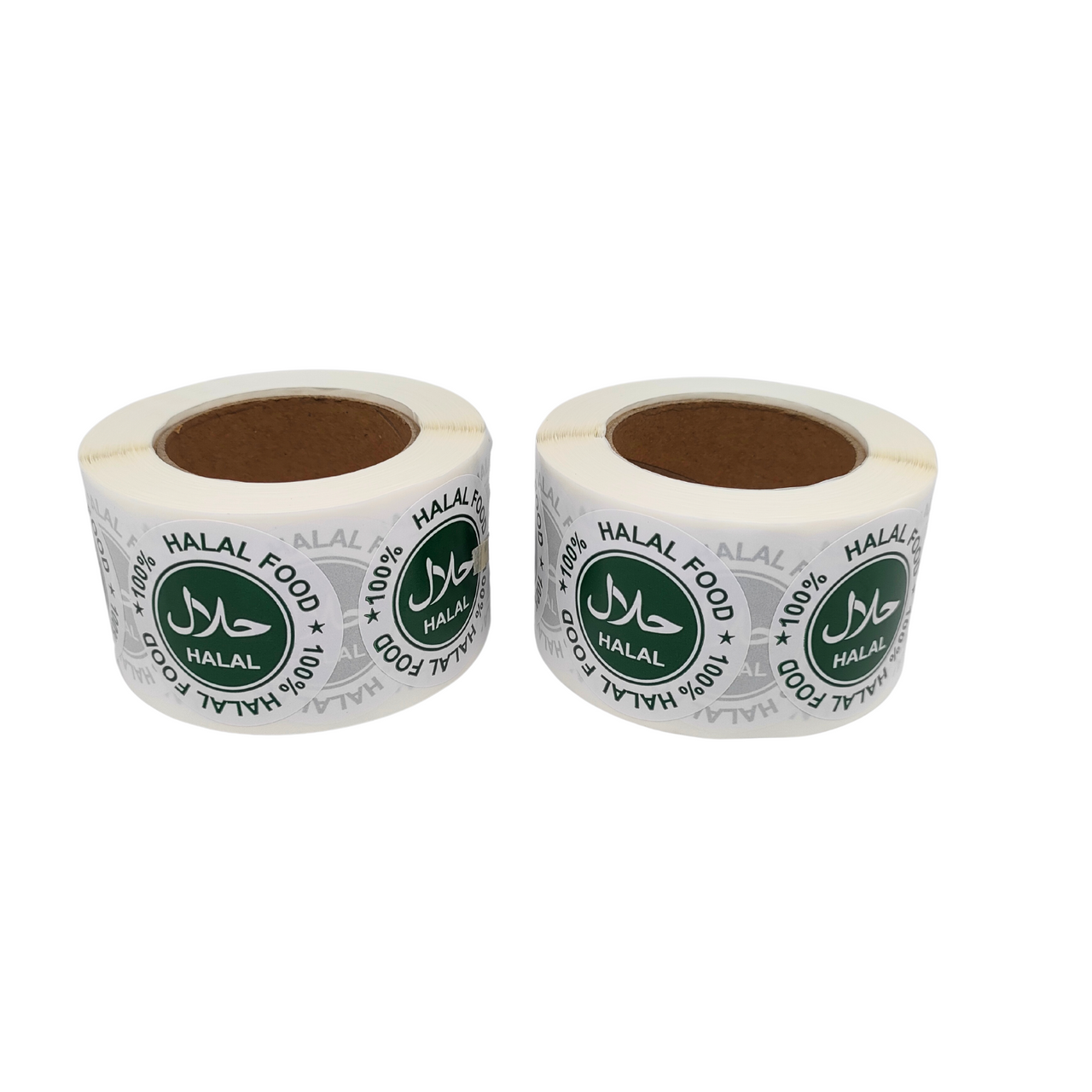 500x 100% Halal Food Stickers, Green Round 45mm Labels - Certified Halal for Food Packaging, Safe Seal for Restaurants, Catering & Grocery