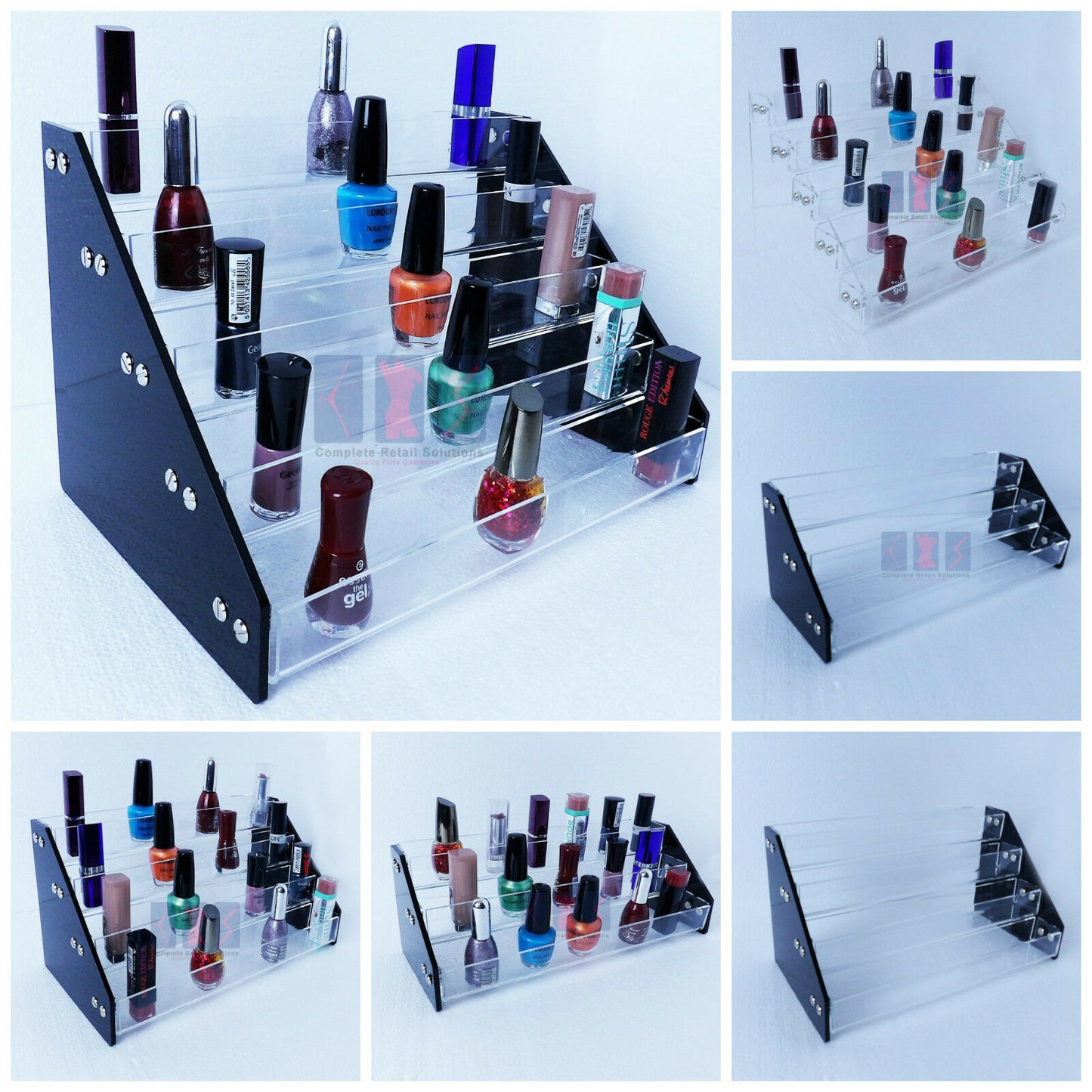 Acrylic Nail Polish Tiers Cosmetic Varnish Display Stand Organizer