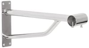 Heavy Duty Wall Projection Bracket For Walk In Wardrobe Chrome Tubing Hanging Rail System