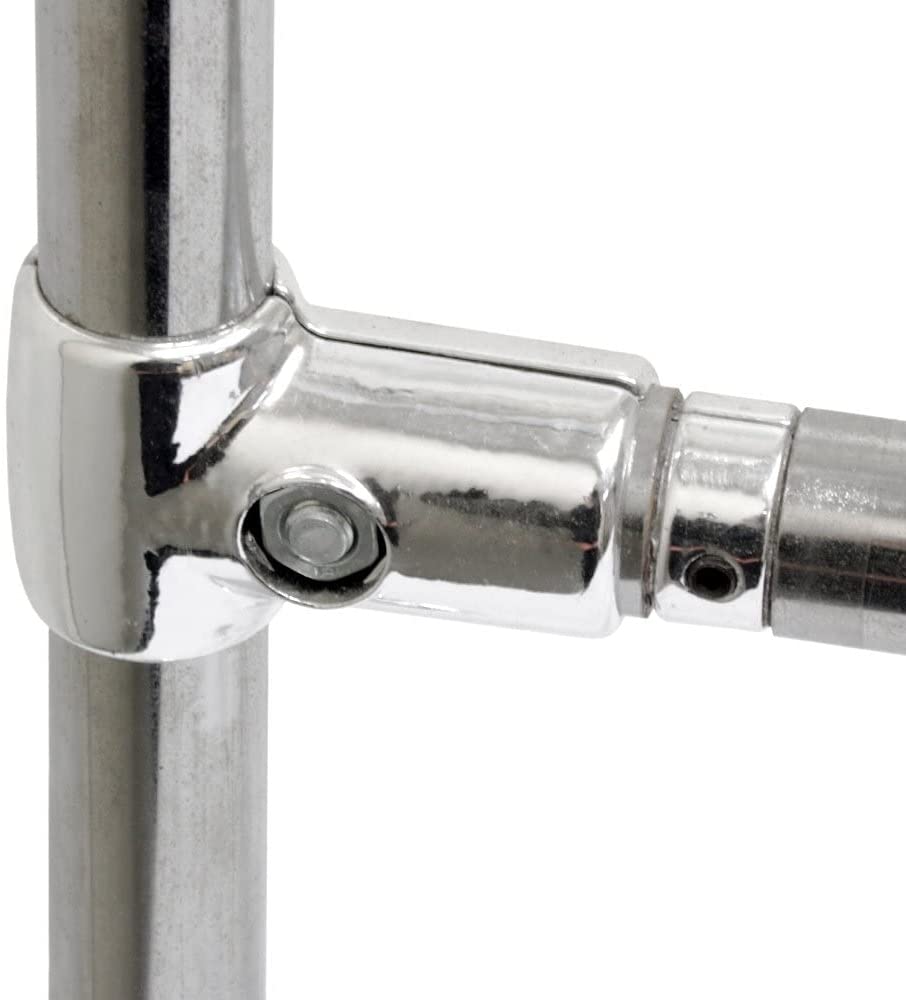 3 Way T-clamp For Walk In Wardrobe Chrome Tubing Hanging Rail System