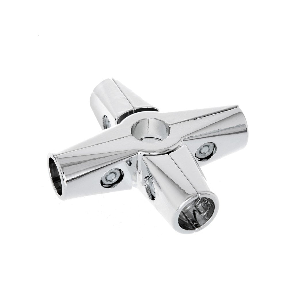 6-way Clamp For Walk In Wardrobe Chrome Tubing Hanging Rail System