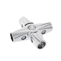 6-way Clamp For Walk In Wardrobe Chrome Tubing Hanging Rail System