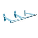 8ft Long Pole +3 Brackets+2 Plastic End Caps-Super Heavy Duty Chrome Plated Wall Mounted Garment Clothes Rail Hanging Shop Display Tubing Rack Diameter Of Pole -S