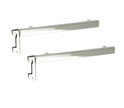 Twin Slot Pair of Glass Shelf Brackets Spur Fit
