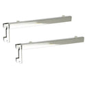 Twin Slot Pair of Glass Shelf Brackets Spur Fit