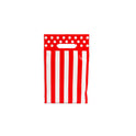 100X Premium Red & White Strips Carrier Bag Die Cut Handle Designer Heavy Duty Shopping Plastic Bag