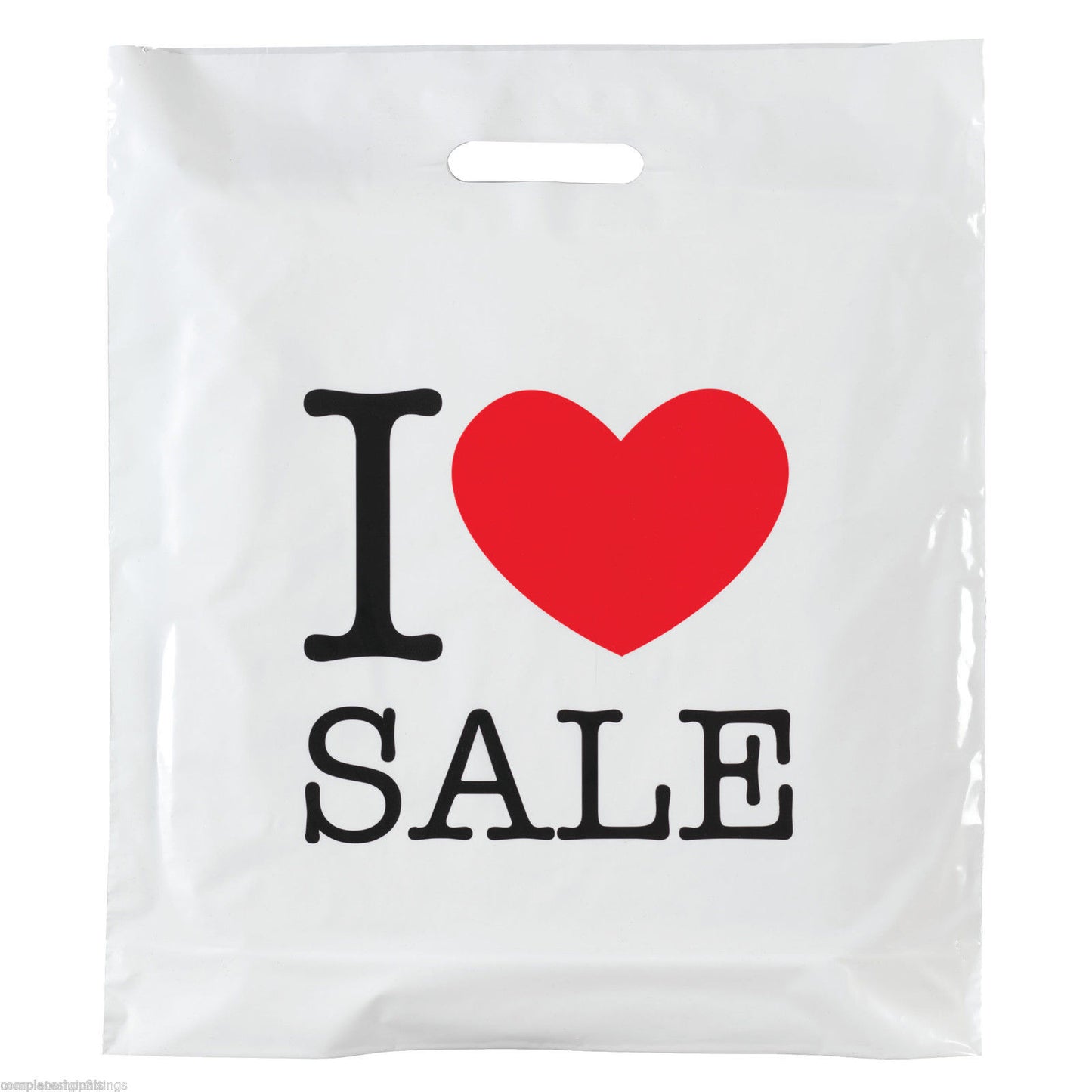 I Love Sale Printed Plastic Carrier Bags-100