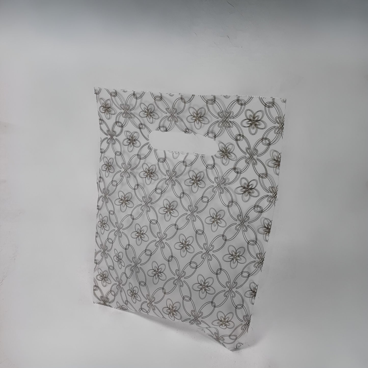 Flower Printed Plastic Carrier Bags-100