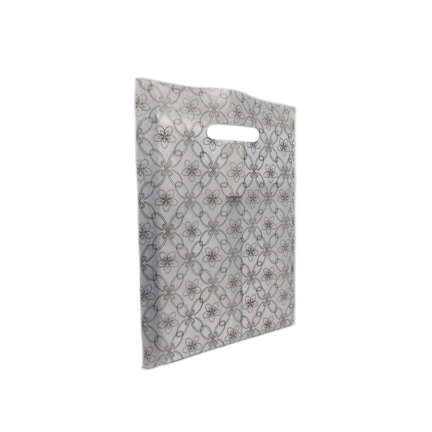 Flower Printed Plastic Carrier Bags-100