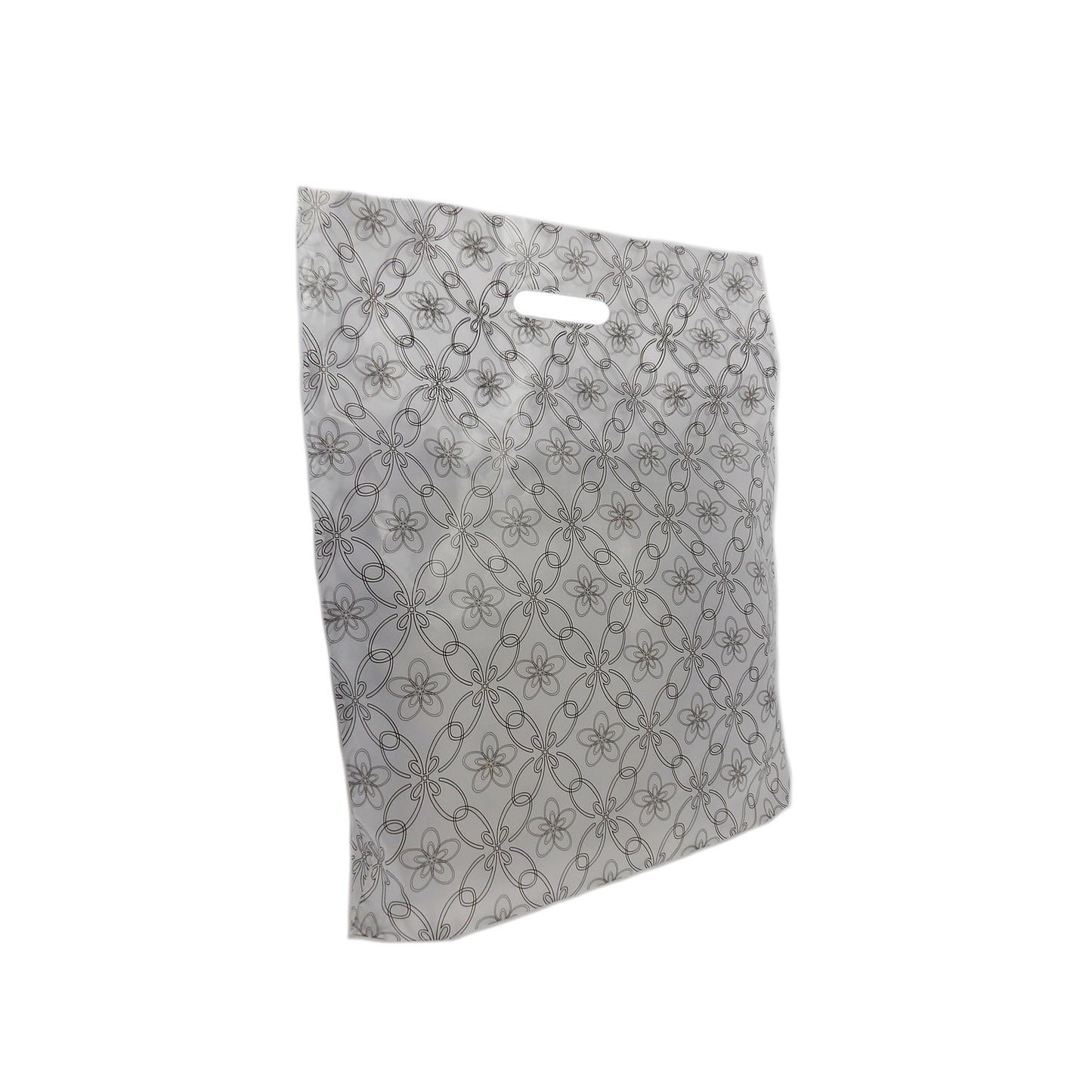 Flower Printed Plastic Carrier Bags-100
