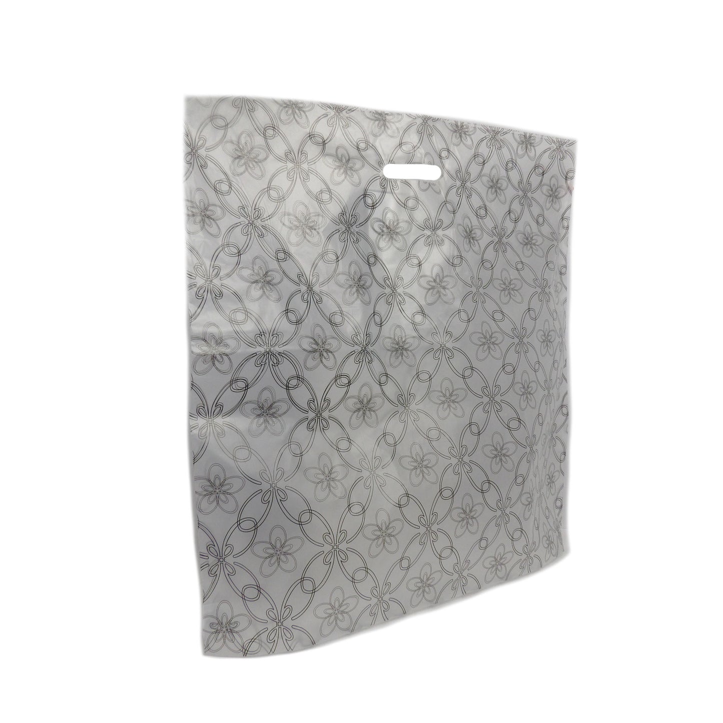 Flower Printed Plastic Carrier Bags-100
