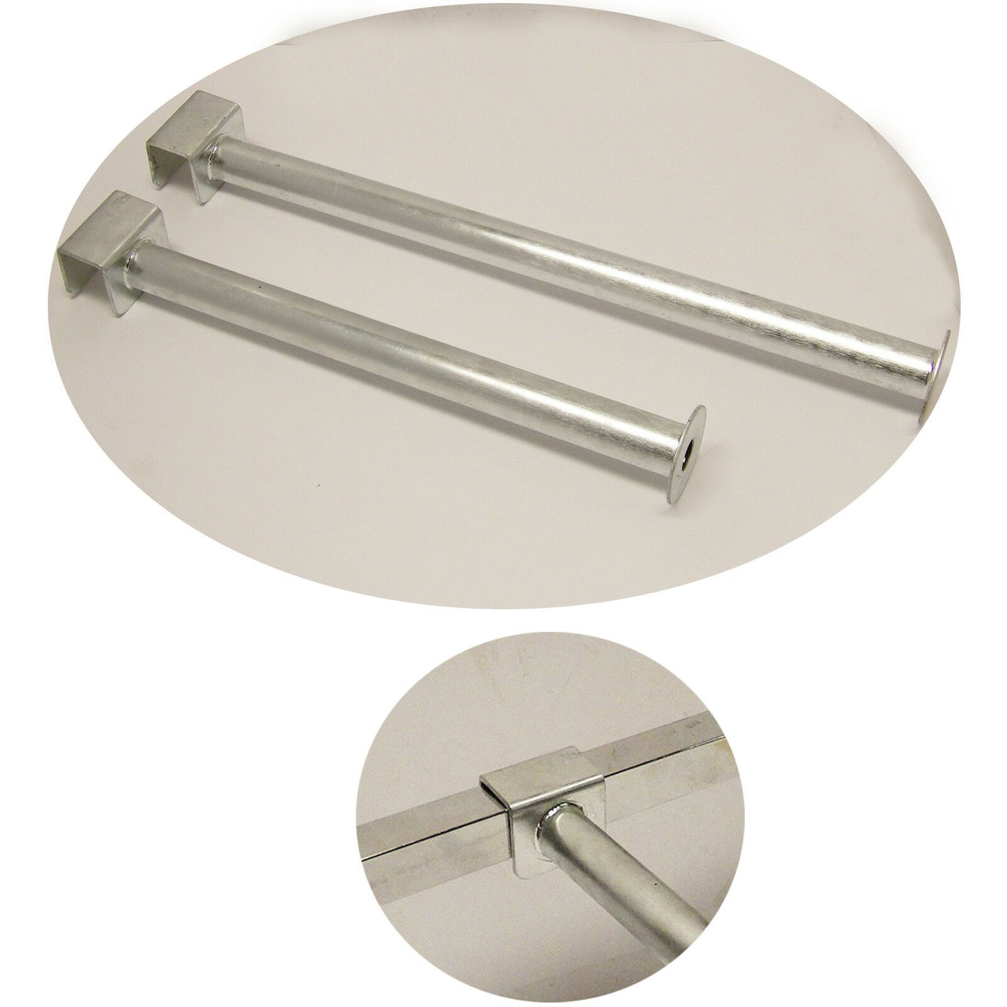 Heavy Duty Zinc Market Stall Display Hanger Tube Arm Round End