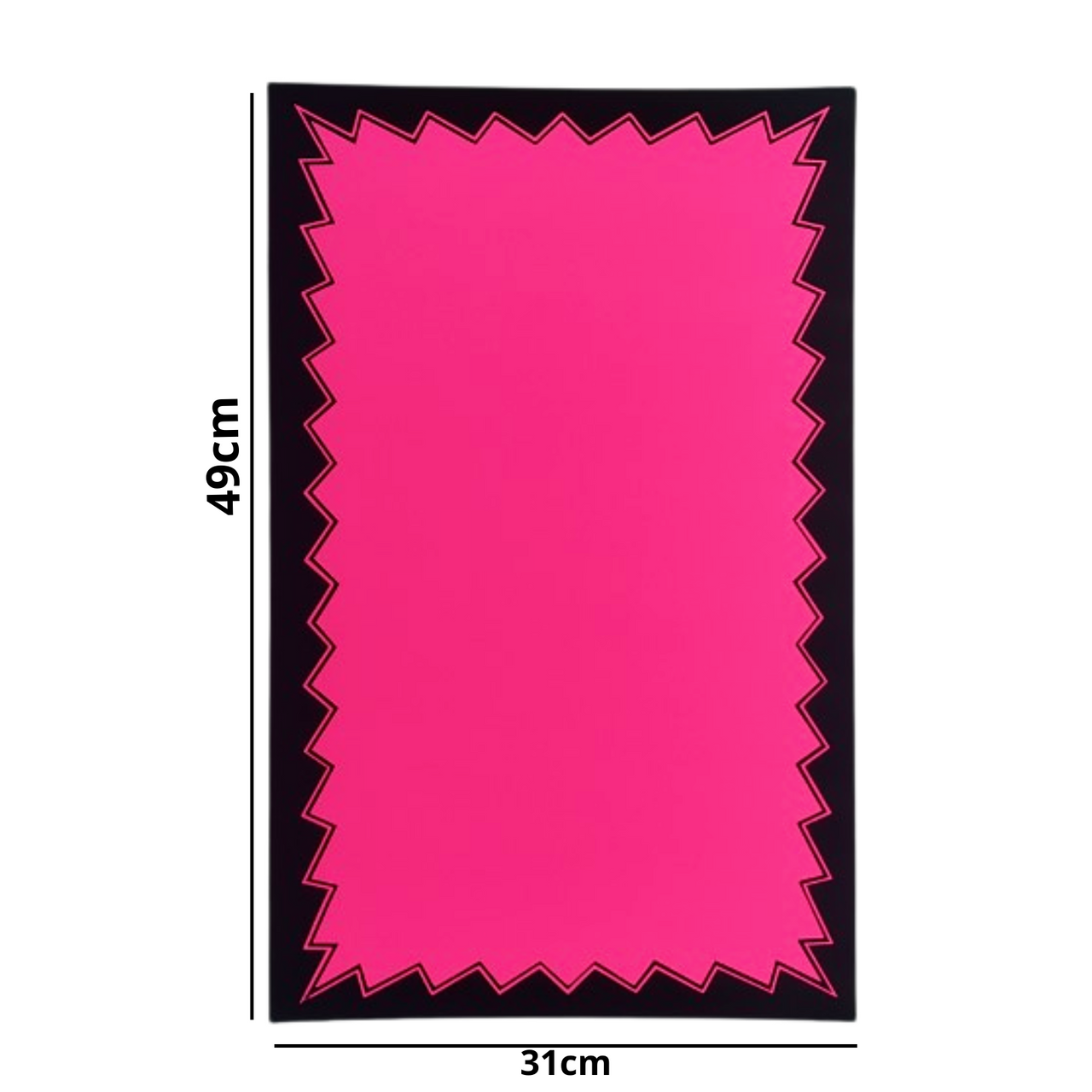 Dayglo Cards - Pink Coloured Pack with Black Border