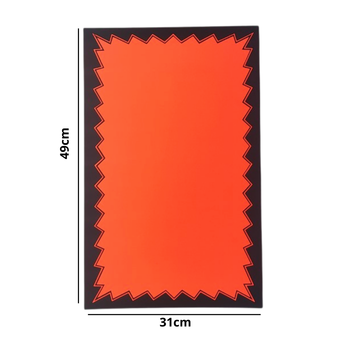 Dayglo Cards - Orange Coloured Pack with Black Border