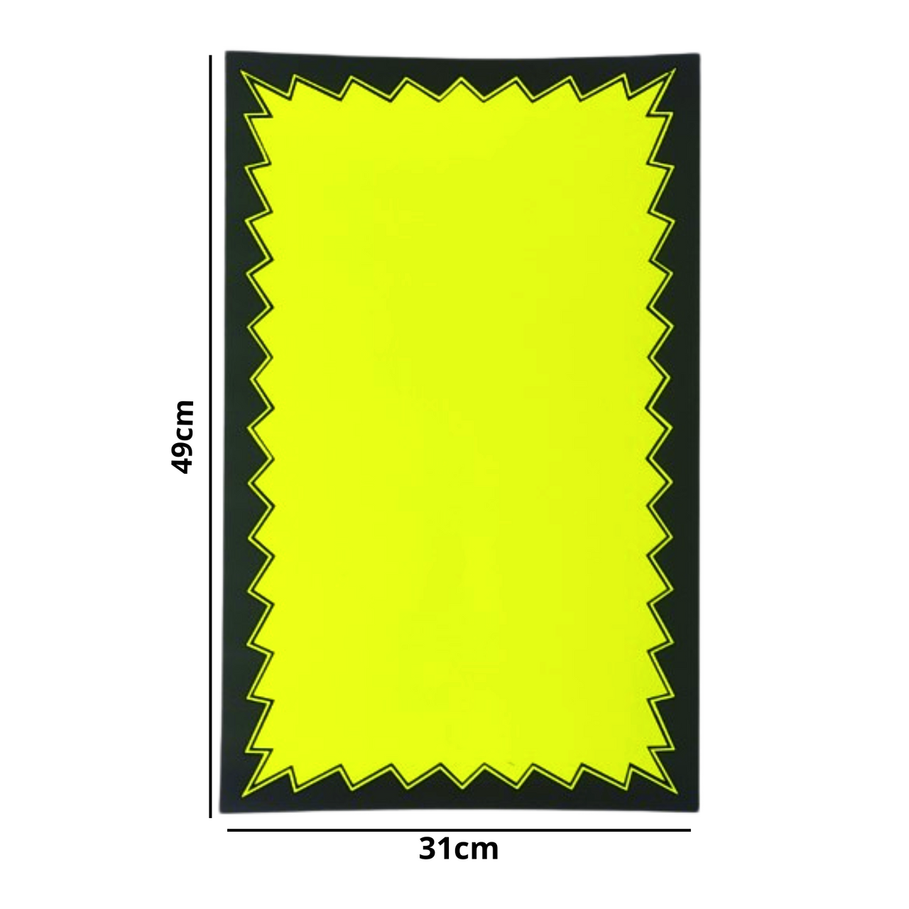 Dayglo Cards - YellowColoured Pack with Black Border