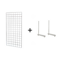 4FT CHROME MESH PANEL WITH L-LEG OR T-LEG