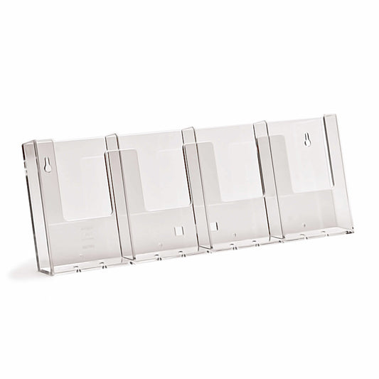 Wall Fix DL Portrait Leaflet Holder (Four Pockets)