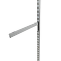 1x Chrome Glass Shelf Bracket For Upright With Suction Pads