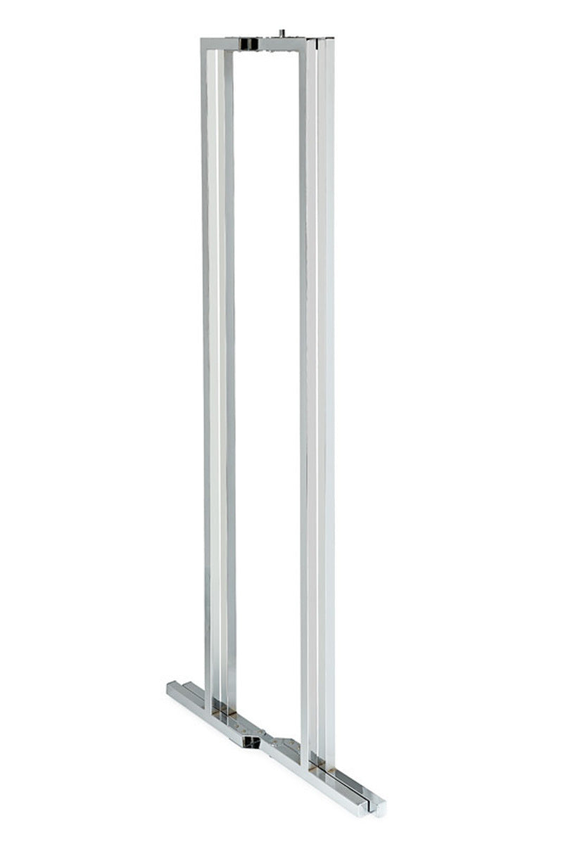 4 Way Folding Lingerie Rack with 16 Round 12" L Arms | Chrome