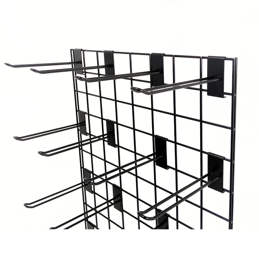 New 4ft Black Grid Panel - Heavy Duty Mesh with T-Leg for durable displays
