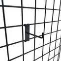 Black Grid Mesh Hooks Single Prong Shop Display