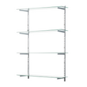 Glass Twin Slot Shelving Set - 20cm Width
