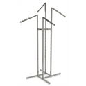 Chrome Clothes Rail Display Stand - 4 Sloping Arms