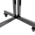 Heavy Duty 4-Way Straight Arm Clothing Rail – Adjustable Black Retail Display Stand  with Castors & Brakes