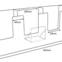 Wall Fix DL Portrait Leaflet Holder (Four Pockets)