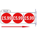 500x45mm £5.99 Red Sign Self Adhesive Stickers Sticky Labels Swing Labels For Retail Price