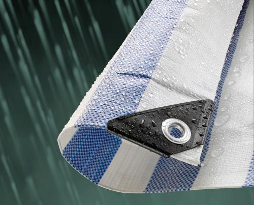 Blue / White 170 Gsm Market Stall Tarps