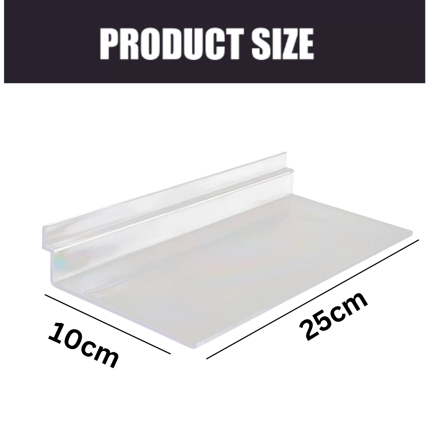 Slatwall Slat Board Display Shelves - Multiple Sizes and Packs for Shoes and Bags