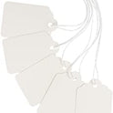 1000x Quality White Strung Price Ticket Tags Labels Retail Clothing Gift Tags