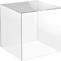 Acrylic Cube Display Stand Square 5 Sided Box Perspex Tray Case Shop Holder