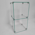 New Toughen Glass Cube Display Set Counter Top or Free standing Displays SIZE 2