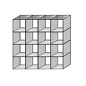 New Toughen Glass Cube Display Set Counter Top Or Free Standing Displays Size 16