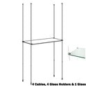 New Toughened Glass Cable Wire Shelves / Shelf Shopfittings / Retail Display - 1