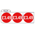 500x45mm £1.99-£99.99 Red Sign Self Adhesive Stickers Sticky Labels Swing Labels For Retail Price