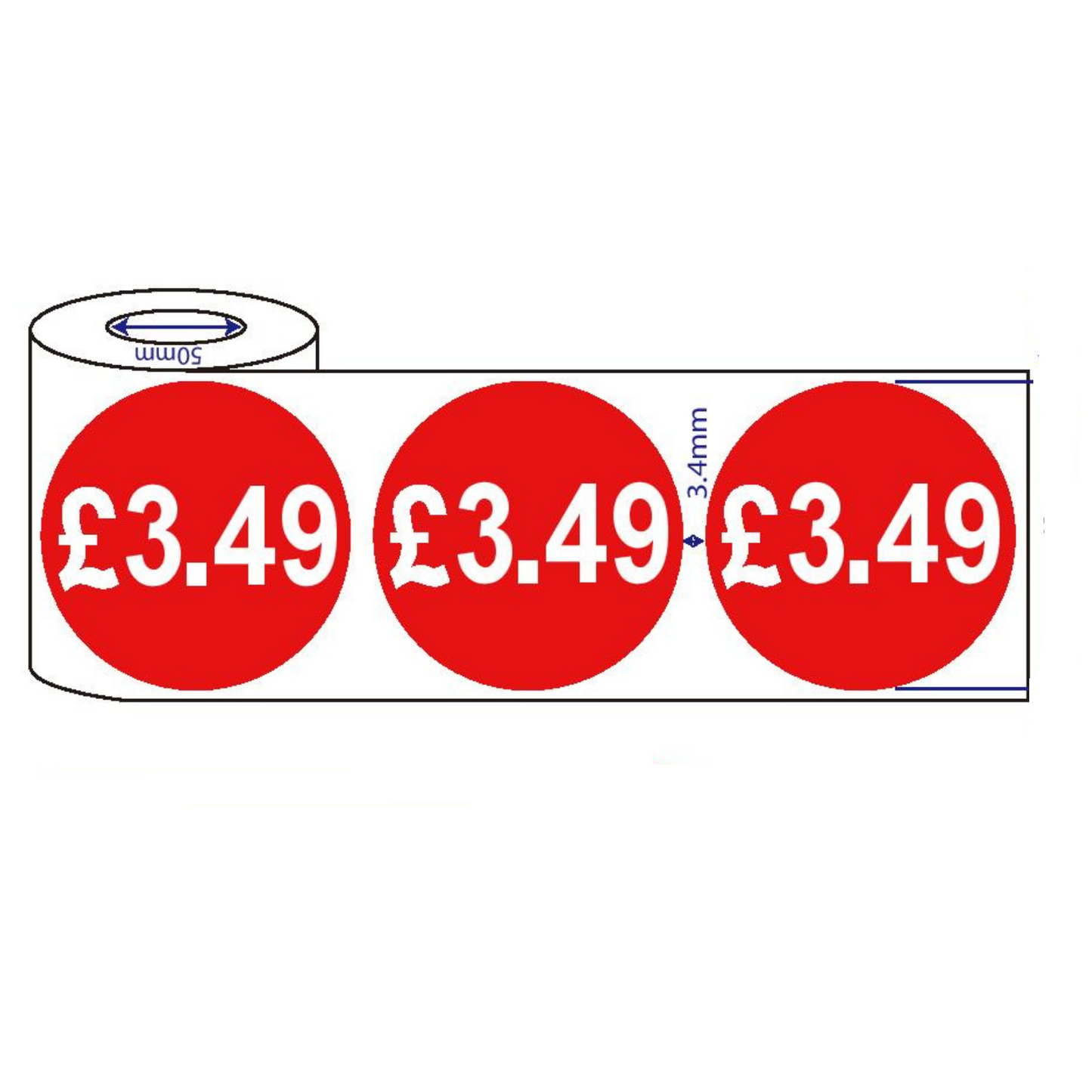 500x45mm £1.99-£99.99 Red Sign Self Adhesive Stickers Sticky Labels Swing Labels For Retail Price