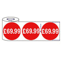 500x45mm £1.99-£99.99 Red Sign Self Adhesive Stickers Sticky Labels Swing Labels For Retail Price