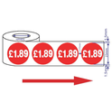 1000x 25mm £1.25-£19.99 Red Price Self Adhesive Stickers Sticky Labels Swing Tag Labels For Retail