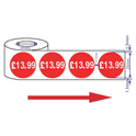 1000x 25mm £1.25-£19.99 Red Price Self Adhesive Stickers Sticky Labels Swing Tag Labels For Retail