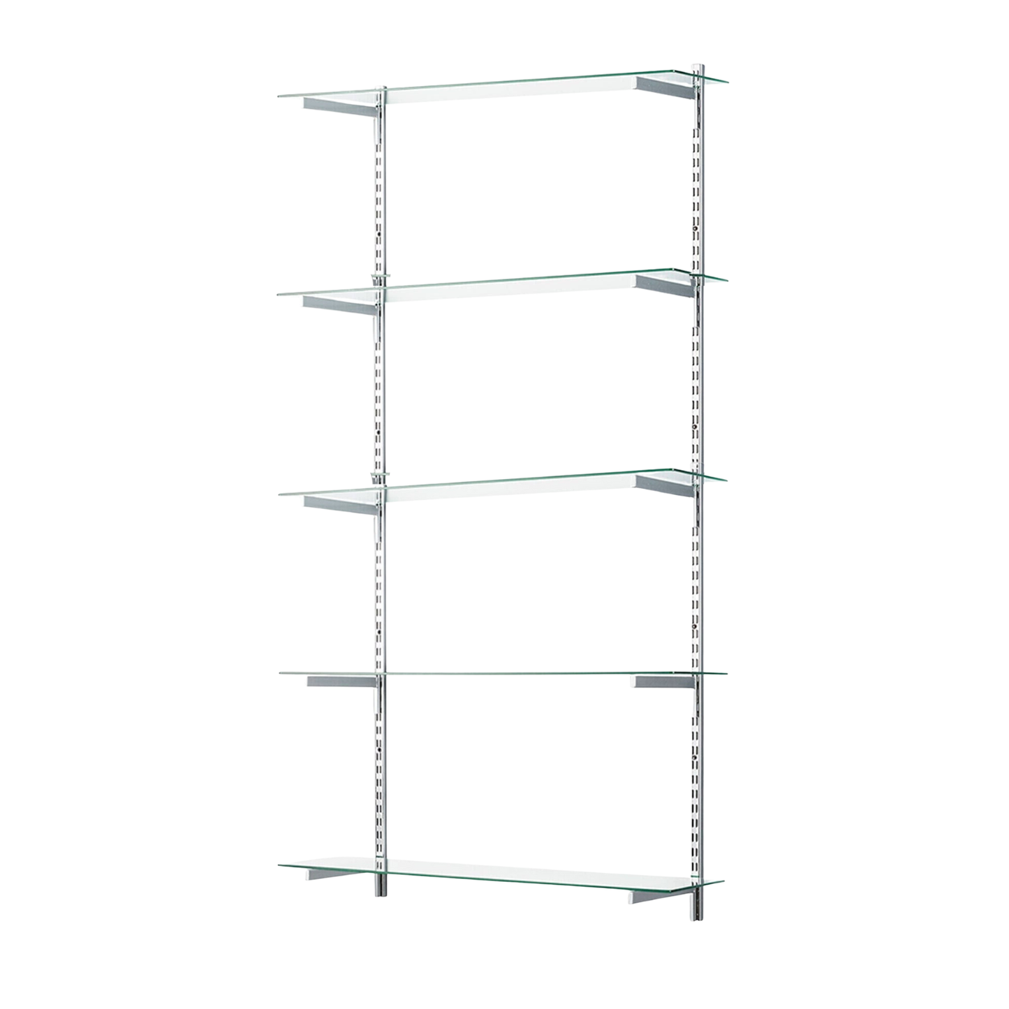 Glass Twin Slot Shelving Set - 20cm Width