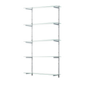 Glass Twin Slot Shelving Set - 20cm Width