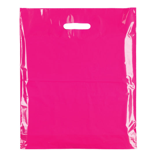 Plastic Plain Fucshia Carrier Bags