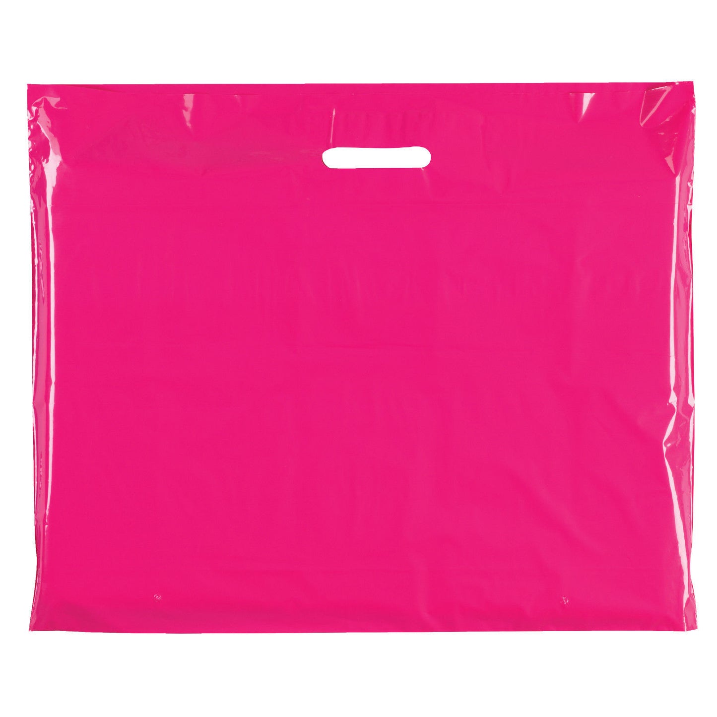 Plastic Plain Fucshia Carrier Bags