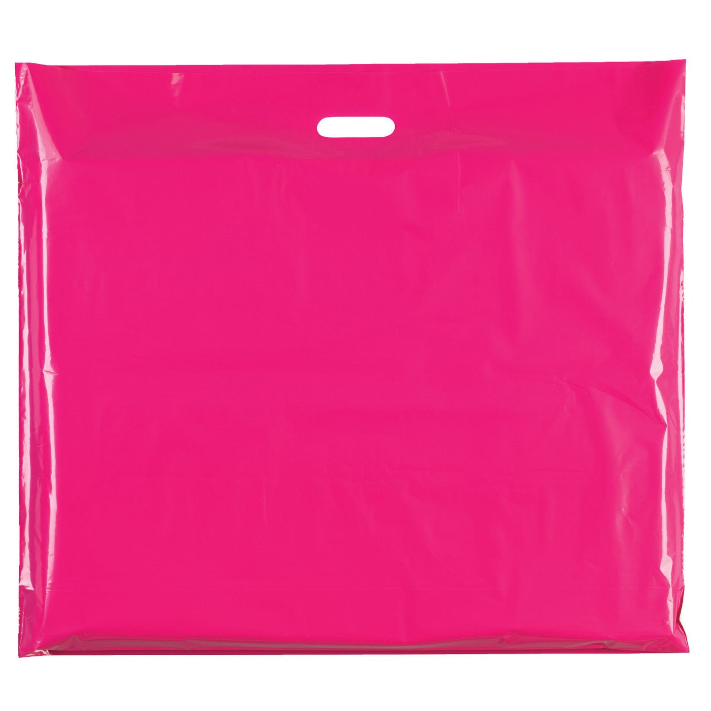 Plastic Plain Fucshia Carrier Bags