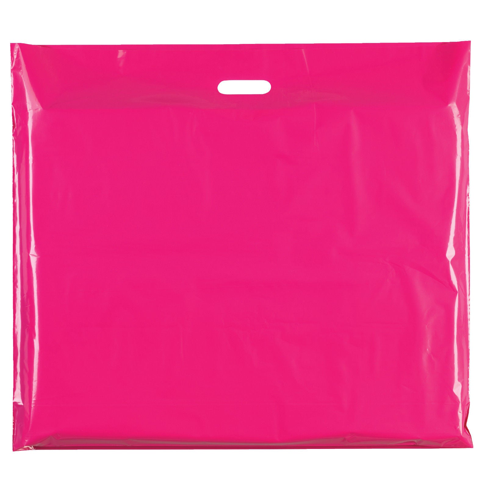 Plastic Plain Fucshia Carrier Bags
