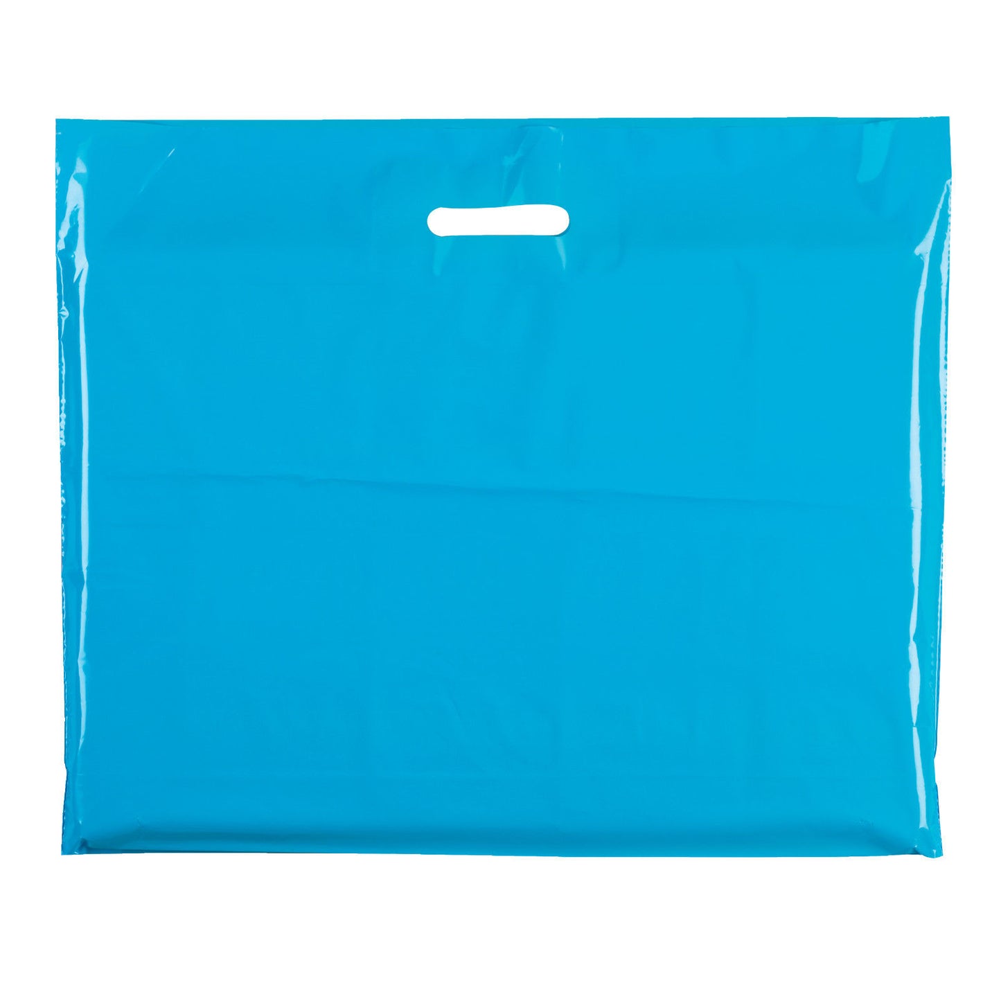 Plastic Plain Sky Blue Carrier Bags