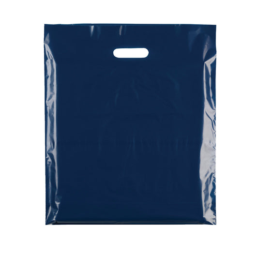Plastic Plain Blue Carrier Bags